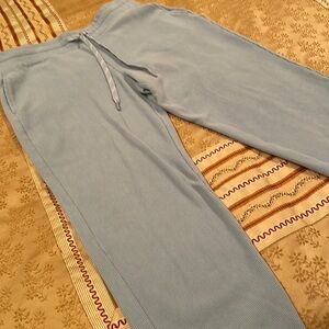 Marc New York pants, polyester blend, light blue, tie waist, casual, M